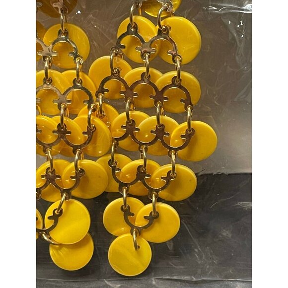 Designs by Jil earrings dangle pierced 4" yellow - Picture 4 of 5